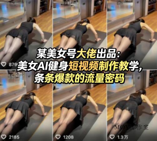 某美女号大佬出品：美女AI健身短视频制作教学，条条爆款的流量密码-墨昀爱搬砖