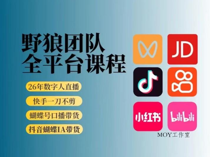 野狼团队2026新版全平台短视频带货教学，打开流量突破口，开始Ai带货(更新26年3月)-墨昀爱搬砖