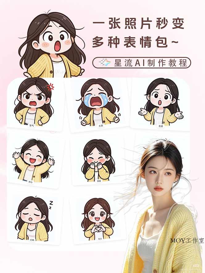 一张照片秒变N种专属表情包，三步搞定可爱搞怪治愈风，从此斗图聊天不再到处存别人图-墨昀爱搬砖