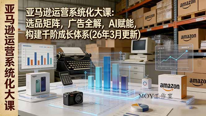 亚马逊运营系统化大课：选品矩阵，广告全解，AI赋能，构建千阶成长体系(26年3月更新-墨昀爱搬砖