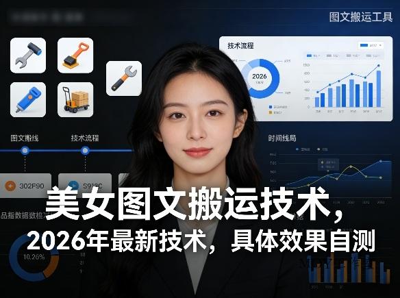 美女图文搬运技术，2026年最新技术，具体效果自测-墨昀爱搬砖
