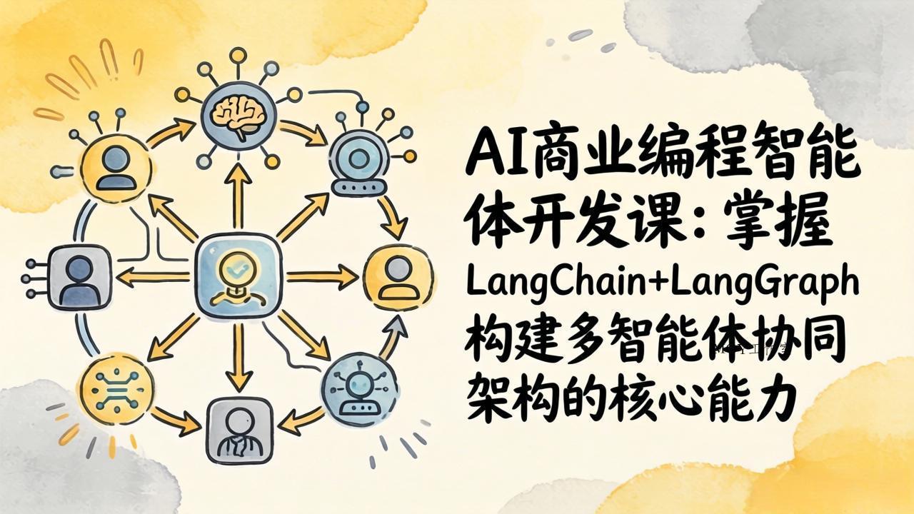AI商业编程智能体开发课：掌握LangChain+LangGraph构建多智能体协同架构的核心能力-墨昀爱搬砖