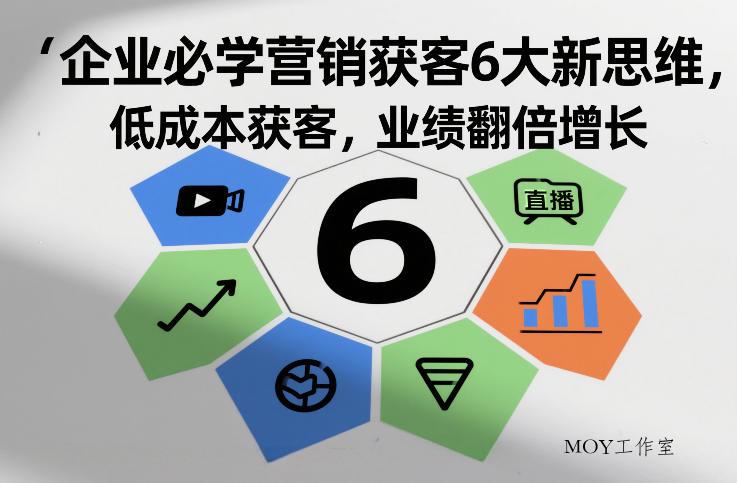 企业必学营销获客6大新思维，低成本获客，业绩翻倍增长-墨昀爱搬砖