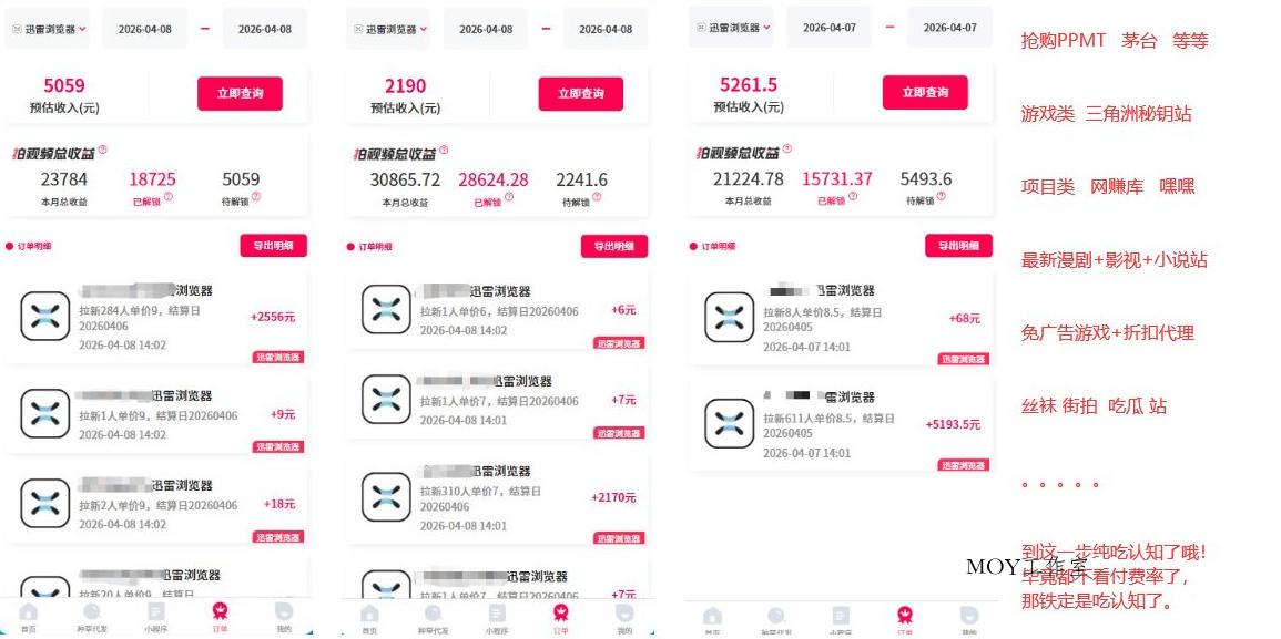 迅雷浏览器项目2.0_拆个大佬周1W的打法-墨昀爱搬砖