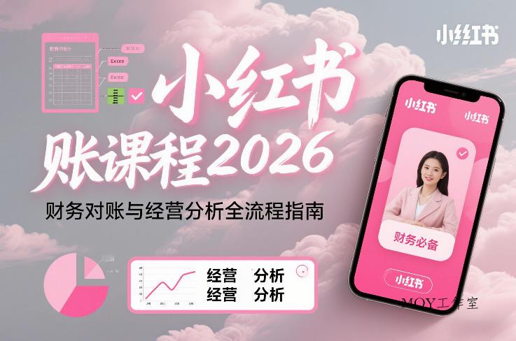 小红书对账课程2026，财务对账与经营分析全流程指南-墨昀爱搬砖