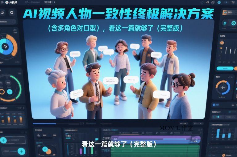 AI视频人物一致性终极解决方案(含多角色对口型)，看这一篇就够了(完整版)-墨昀爱搬砖