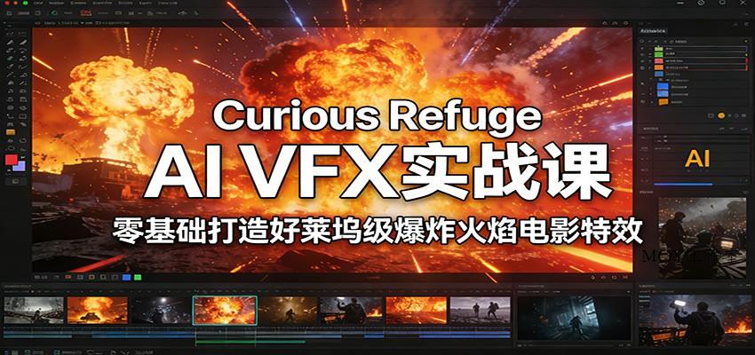图片[1]-Curious Refuge AI VFX实战课，零基础打造好莱坞级爆炸火焰电影特效-墨昀爱搬砖