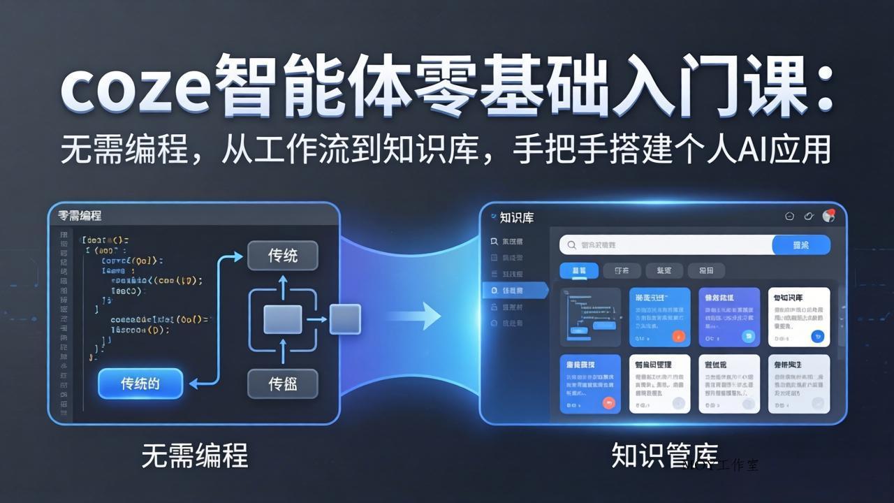 coze智能体零基础入门课：无需编程，从工作流到知识库，手把手搭建个人AI应用-墨昀爱搬砖