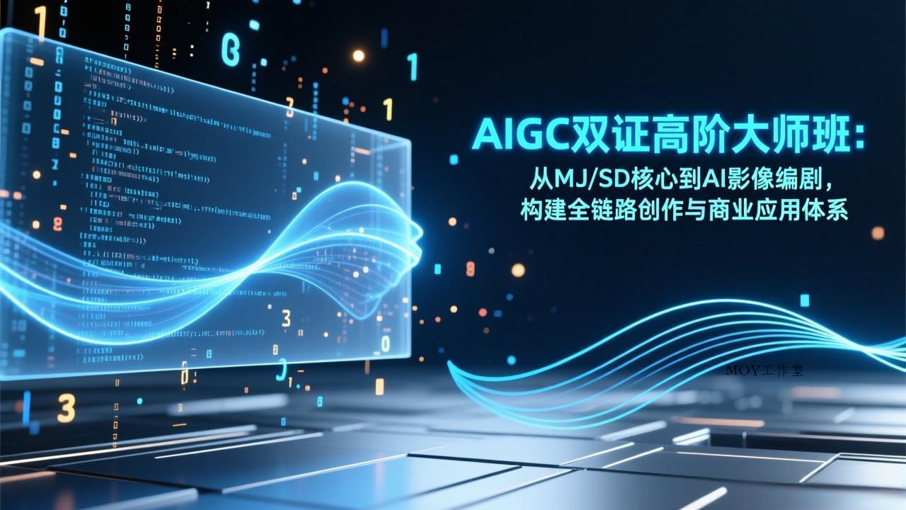 AIGC双证高阶大师班：从MJ/SD核心到AI影像编剧，构建全链路创作与商业应用体系-墨昀爱搬砖